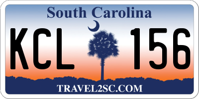 SC license plate KCL156