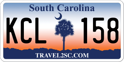 SC license plate KCL158