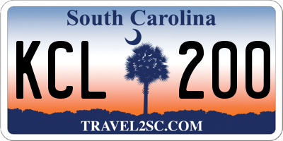 SC license plate KCL200