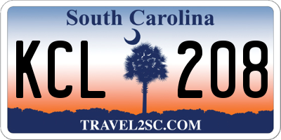 SC license plate KCL208