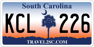 SC license plate KCL226