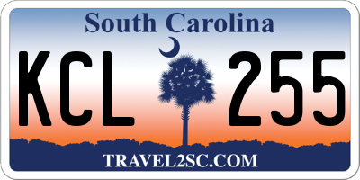 SC license plate KCL255
