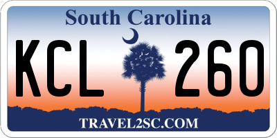 SC license plate KCL260