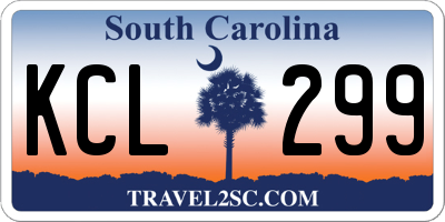 SC license plate KCL299