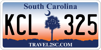 SC license plate KCL325