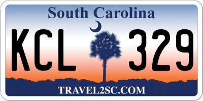 SC license plate KCL329