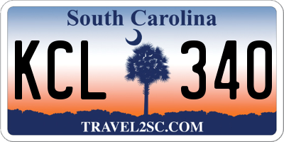 SC license plate KCL340