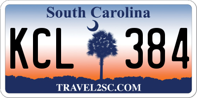 SC license plate KCL384