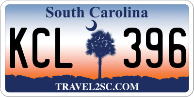 SC license plate KCL396