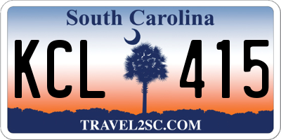 SC license plate KCL415