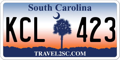 SC license plate KCL423