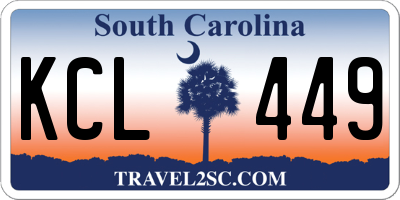 SC license plate KCL449