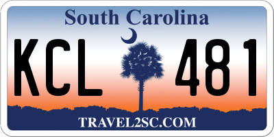 SC license plate KCL481