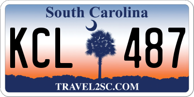 SC license plate KCL487