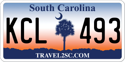 SC license plate KCL493