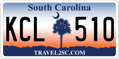SC license plate KCL510