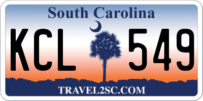 SC license plate KCL549