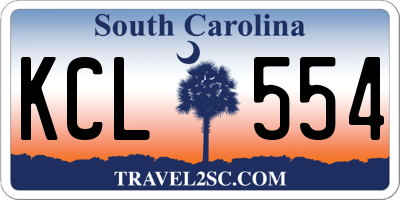 SC license plate KCL554