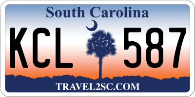 SC license plate KCL587