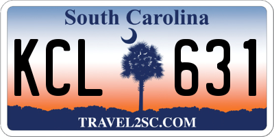 SC license plate KCL631