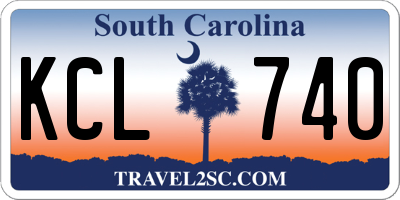 SC license plate KCL740