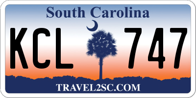 SC license plate KCL747