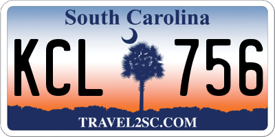 SC license plate KCL756