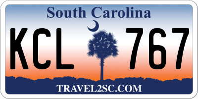 SC license plate KCL767