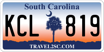 SC license plate KCL819