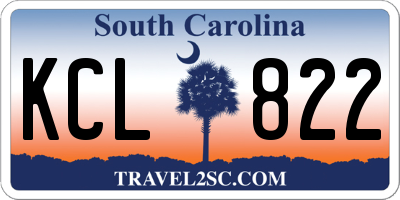 SC license plate KCL822