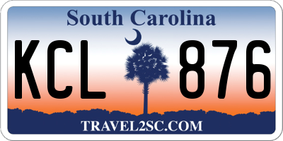 SC license plate KCL876