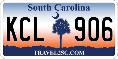 SC license plate KCL906