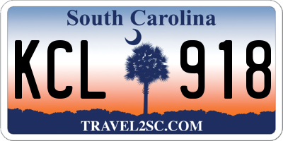 SC license plate KCL918