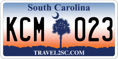 SC license plate KCM023