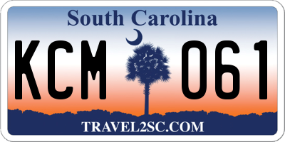 SC license plate KCM061