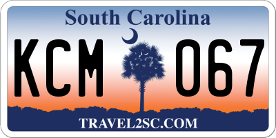 SC license plate KCM067