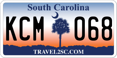 SC license plate KCM068
