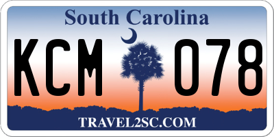 SC license plate KCM078