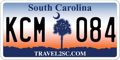 SC license plate KCM084