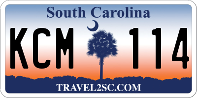 SC license plate KCM114
