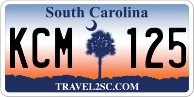 SC license plate KCM125