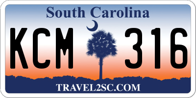 SC license plate KCM316