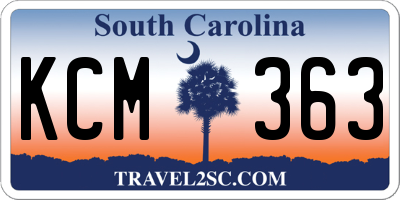 SC license plate KCM363