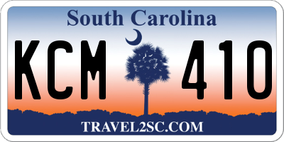 SC license plate KCM410