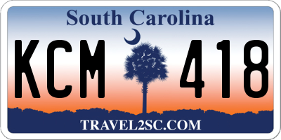 SC license plate KCM418