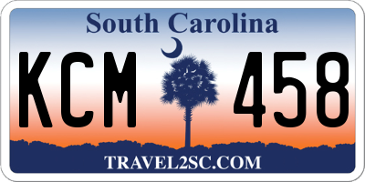 SC license plate KCM458