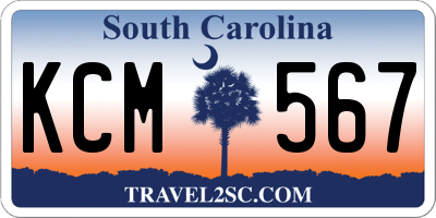 SC license plate KCM567