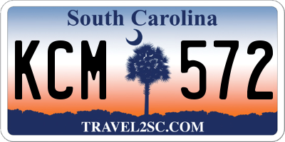 SC license plate KCM572