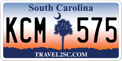 SC license plate KCM575