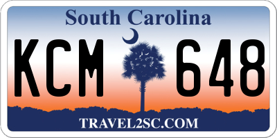 SC license plate KCM648